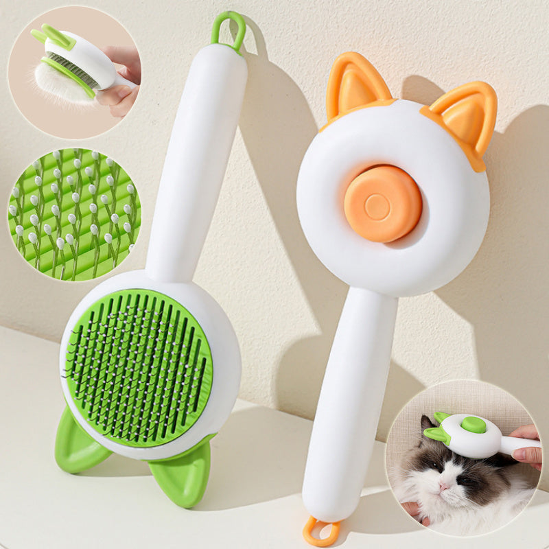 Self-Cleaning Pet Grooming Brush | Tangle-Free Hair Remover - Pawfect Nest