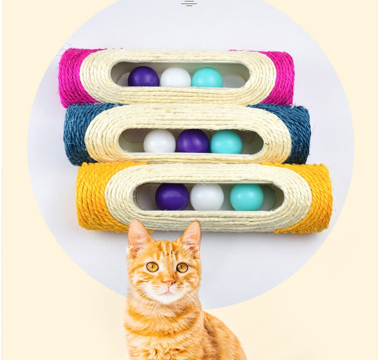 Pet Sisal Drum Three Level Interactive Toy