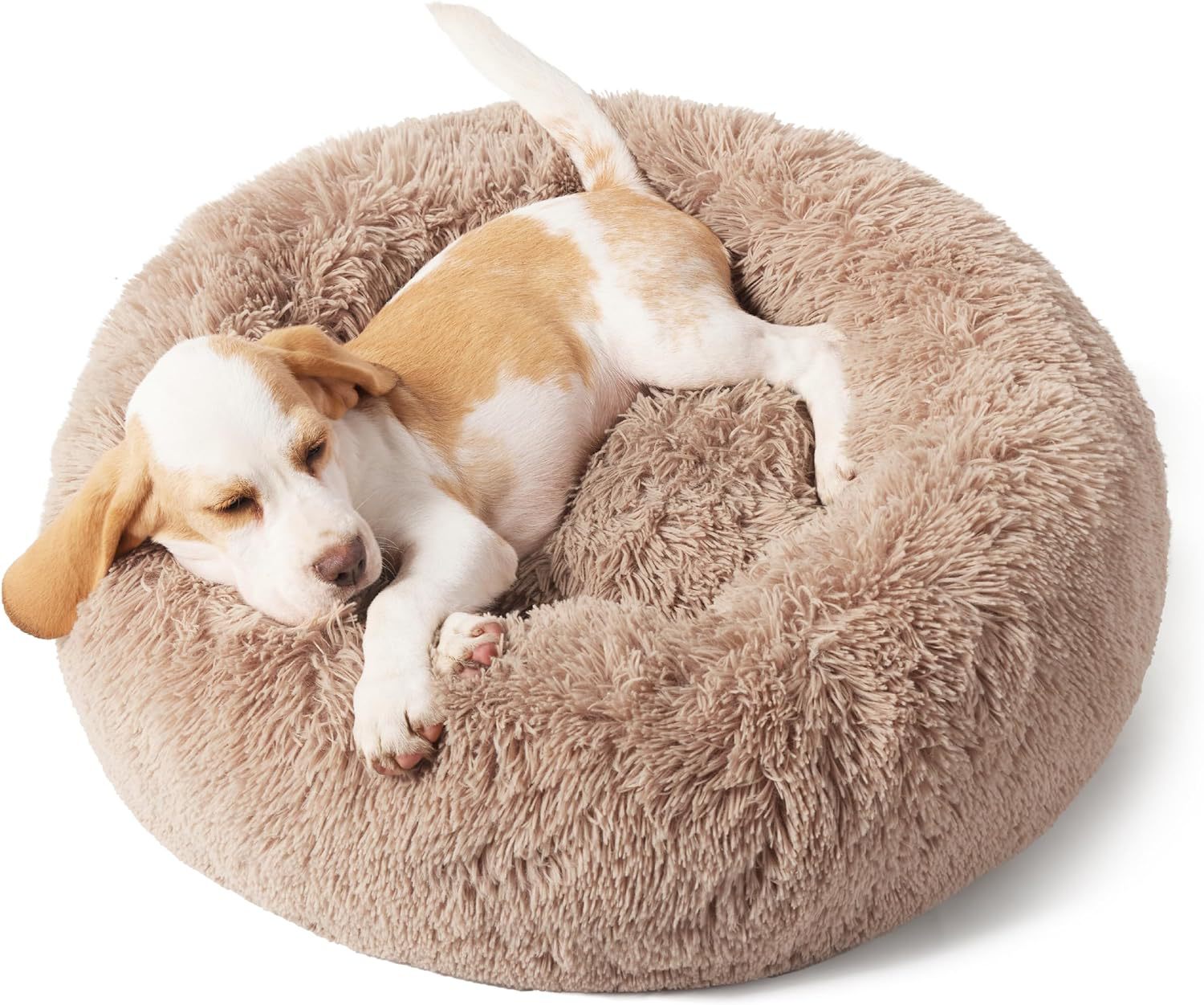 Pet Bed Round Fluffy Plush Non-Slip Indoor Sleeping Mat
