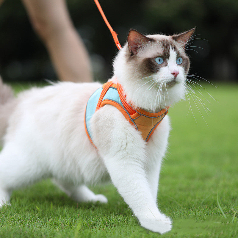 Pet Reflective Harness Leash Anti Escape Walking Gear