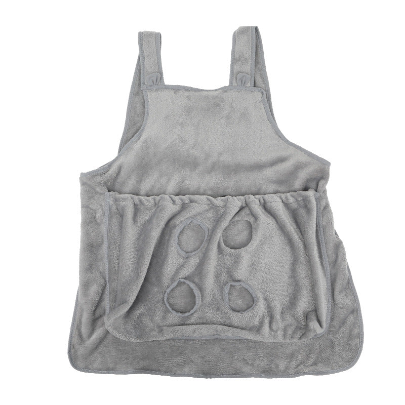 Pet Carrier Apron Outdoor Hanging Chest Bag Plush Travel Pouch