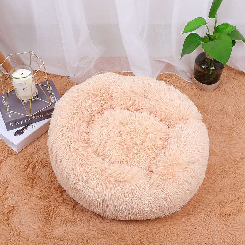 Plush Round Warm Winter Pet Sleeping Bed