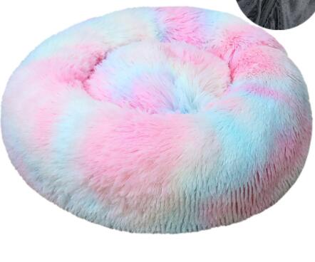 Pet Bed Round Soft Thick Plush Cushion Sleeping Mat
